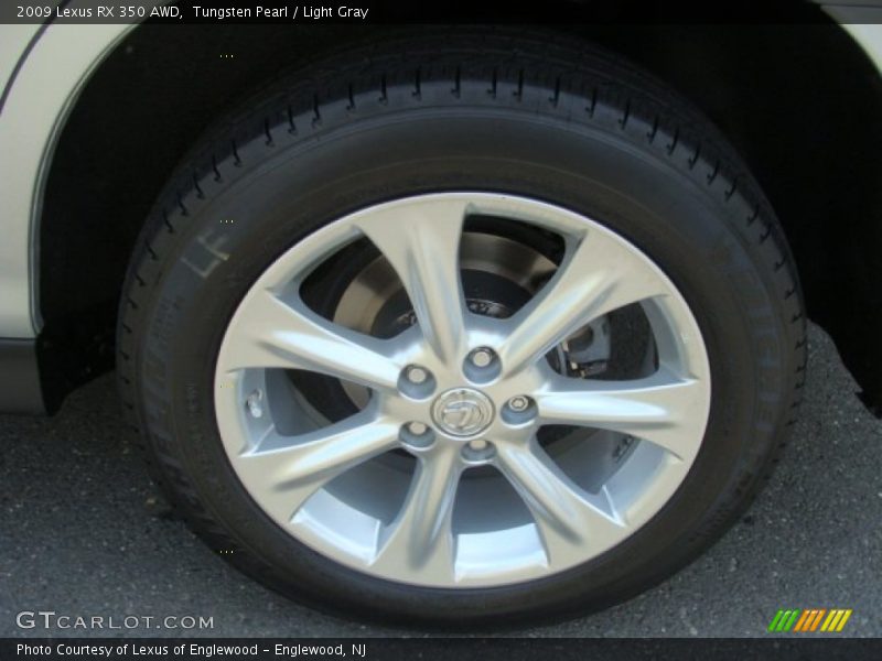 Tungsten Pearl / Light Gray 2009 Lexus RX 350 AWD