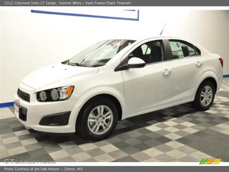 Summit White / Dark Pewter/Dark Titanium 2012 Chevrolet Sonic LT Sedan