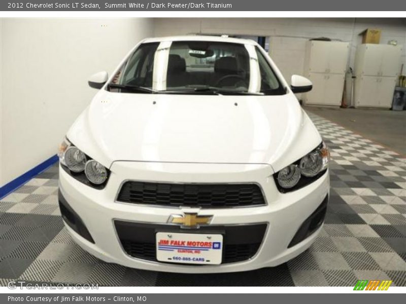 Summit White / Dark Pewter/Dark Titanium 2012 Chevrolet Sonic LT Sedan