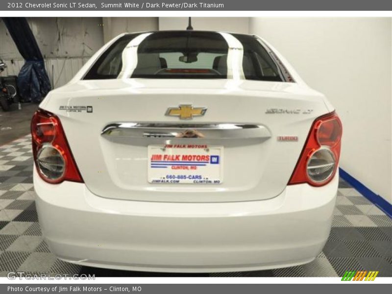 Summit White / Dark Pewter/Dark Titanium 2012 Chevrolet Sonic LT Sedan