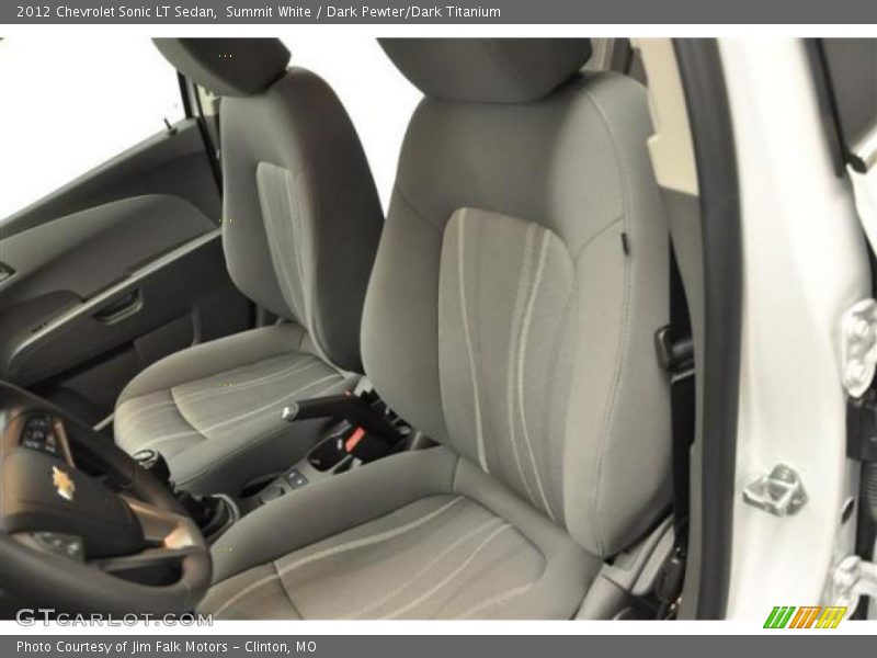 Summit White / Dark Pewter/Dark Titanium 2012 Chevrolet Sonic LT Sedan