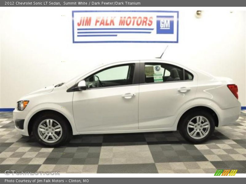 Summit White / Dark Pewter/Dark Titanium 2012 Chevrolet Sonic LT Sedan