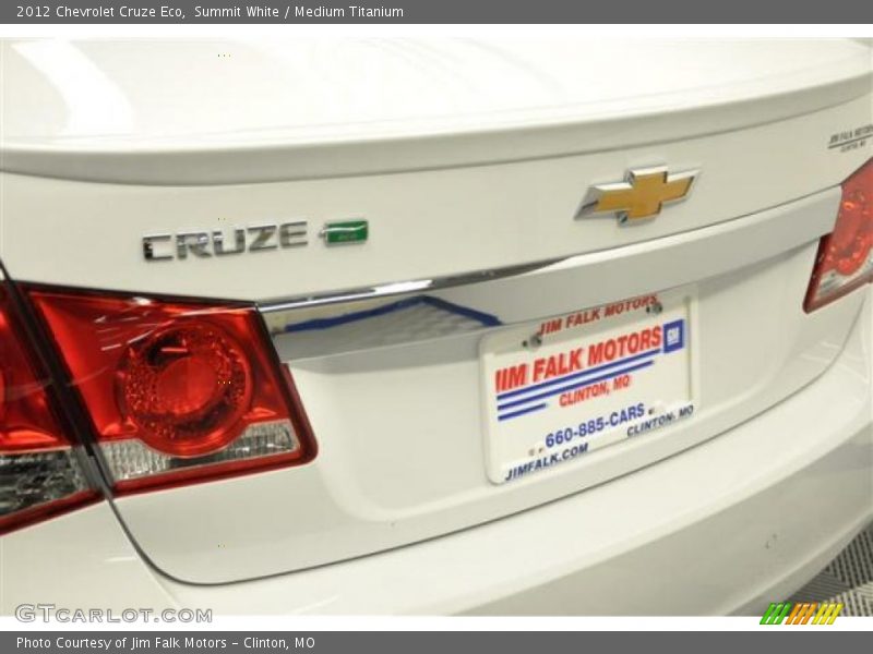 Summit White / Medium Titanium 2012 Chevrolet Cruze Eco