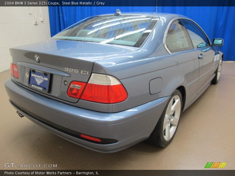 Steel Blue Metallic / Grey 2004 BMW 3 Series 325i Coupe