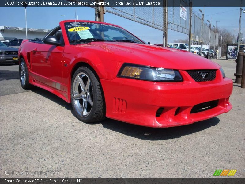 Torch Red / Dark Charcoal 2003 Ford Mustang Saleen S281 Supercharged Convertible
