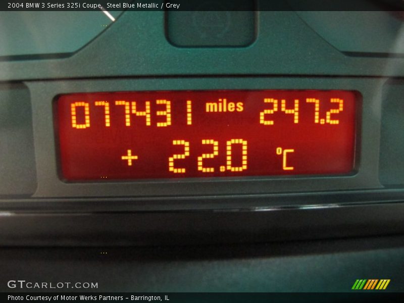 Steel Blue Metallic / Grey 2004 BMW 3 Series 325i Coupe