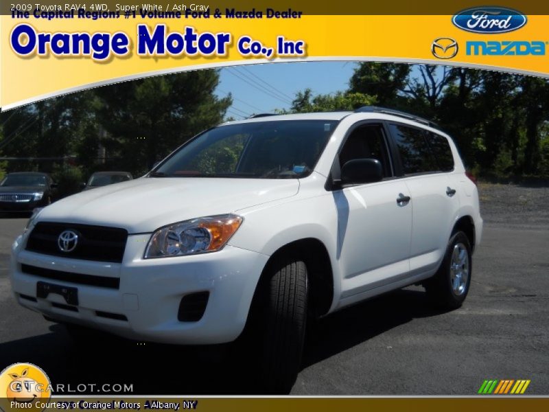 Super White / Ash Gray 2009 Toyota RAV4 4WD
