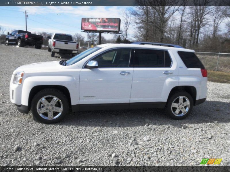 Olympic White / Brownstone 2012 GMC Terrain SLT
