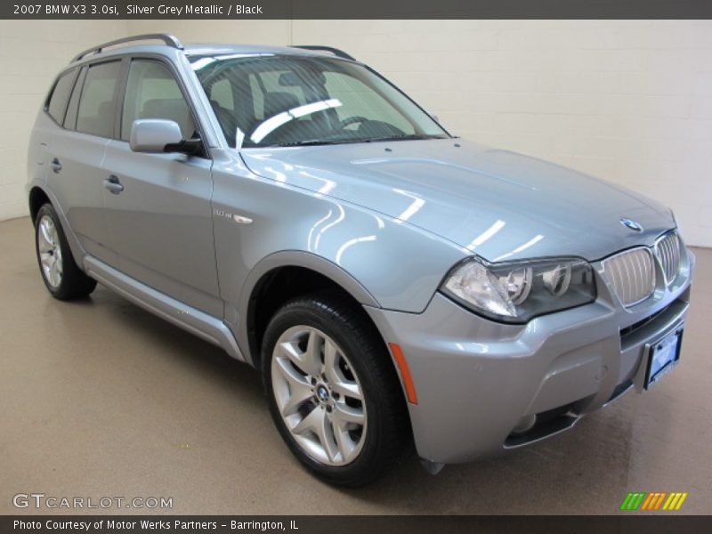 Silver Grey Metallic / Black 2007 BMW X3 3.0si