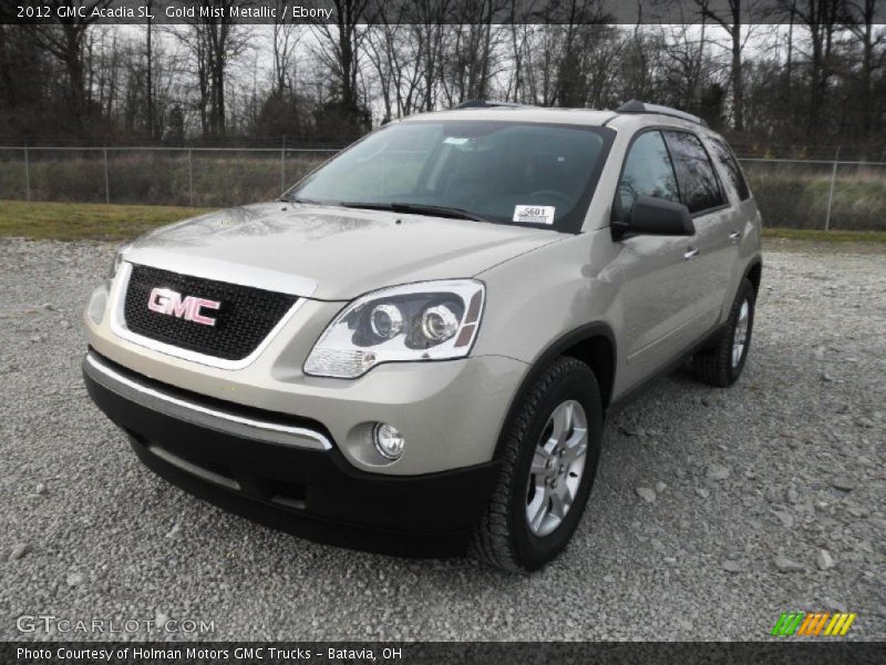 Gold Mist Metallic / Ebony 2012 GMC Acadia SL