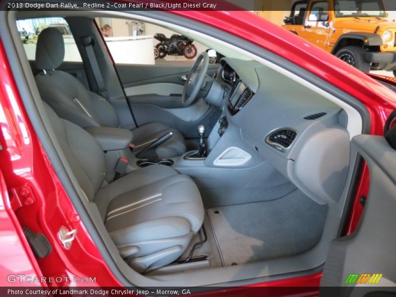  2013 Dart Rallye Black/Light Diesel Gray Interior