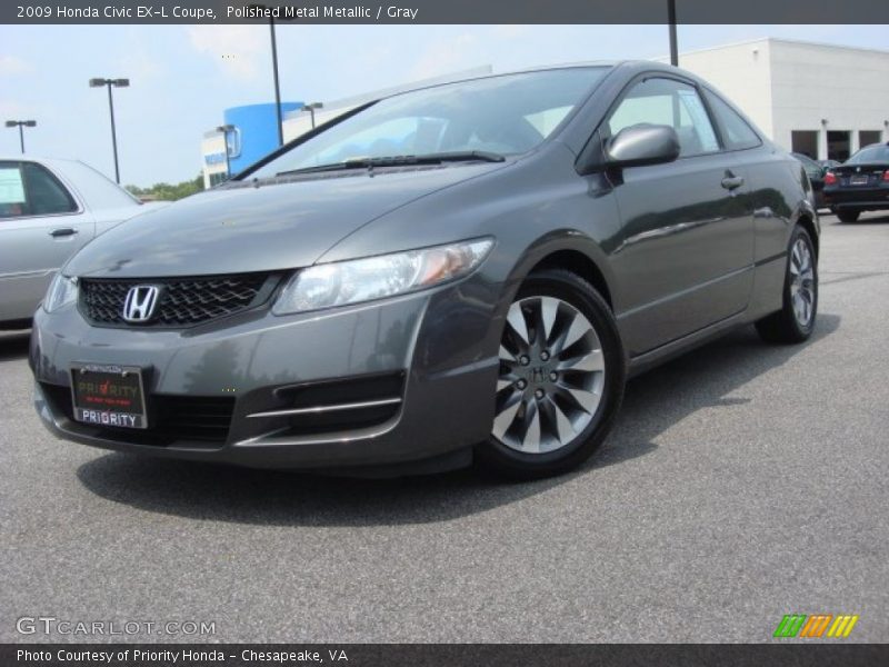Polished Metal Metallic / Gray 2009 Honda Civic EX-L Coupe