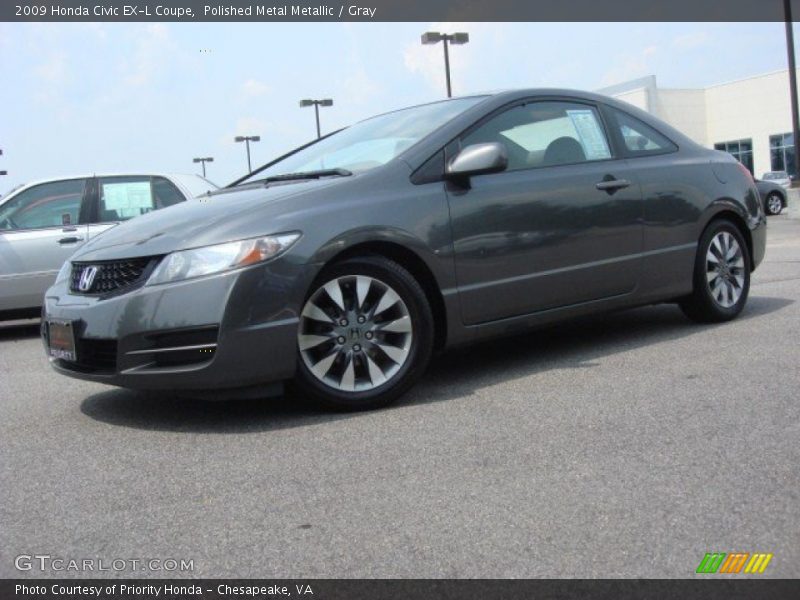Polished Metal Metallic / Gray 2009 Honda Civic EX-L Coupe