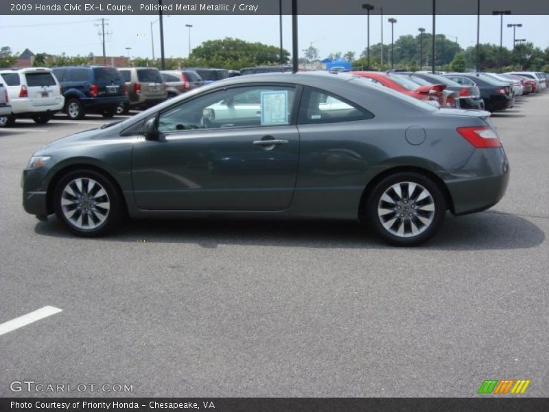 Polished Metal Metallic / Gray 2009 Honda Civic EX-L Coupe