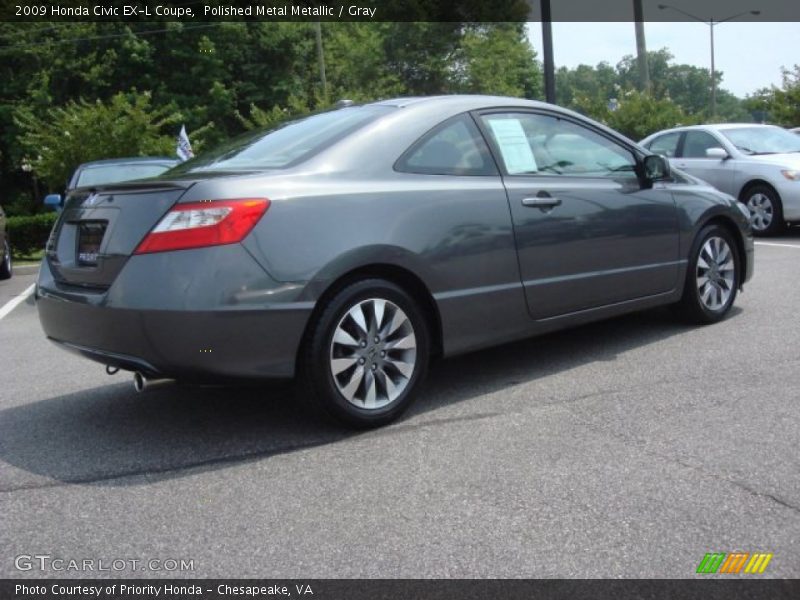 Polished Metal Metallic / Gray 2009 Honda Civic EX-L Coupe