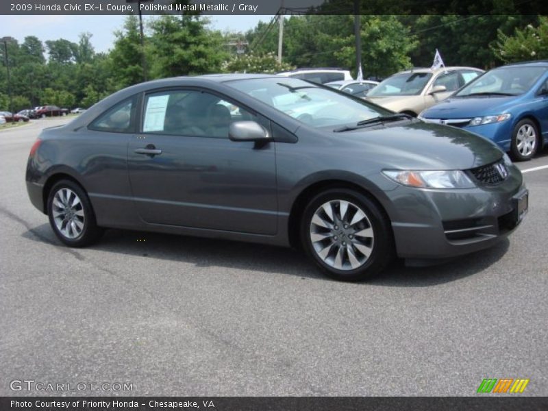 Polished Metal Metallic / Gray 2009 Honda Civic EX-L Coupe
