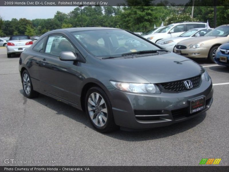 Polished Metal Metallic / Gray 2009 Honda Civic EX-L Coupe