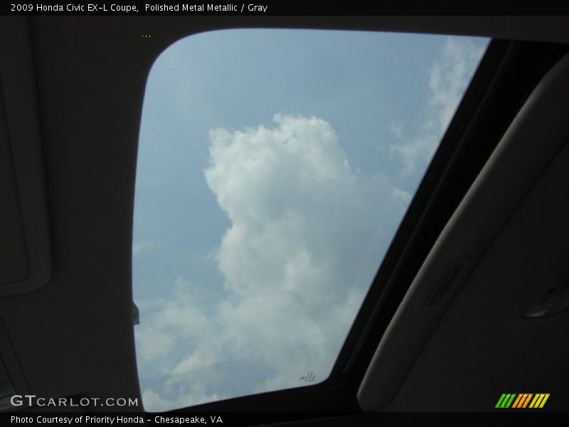 Polished Metal Metallic / Gray 2009 Honda Civic EX-L Coupe