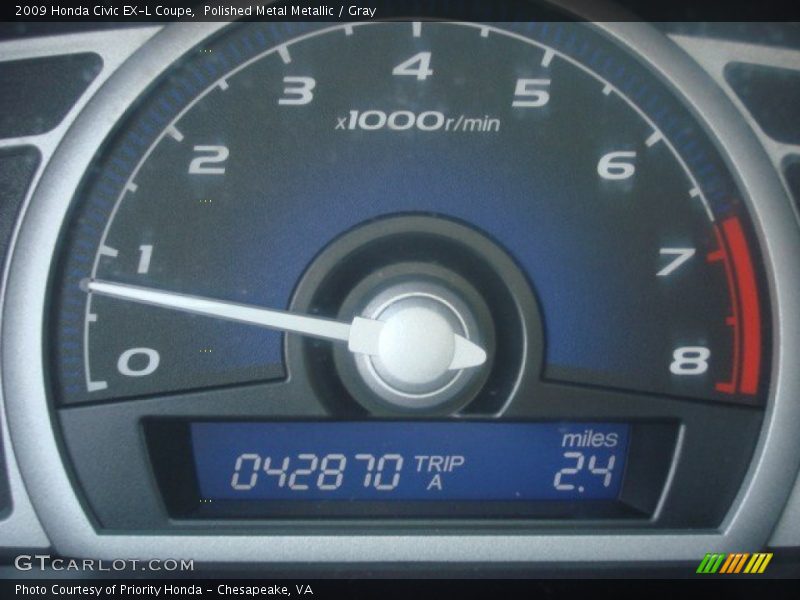 Polished Metal Metallic / Gray 2009 Honda Civic EX-L Coupe