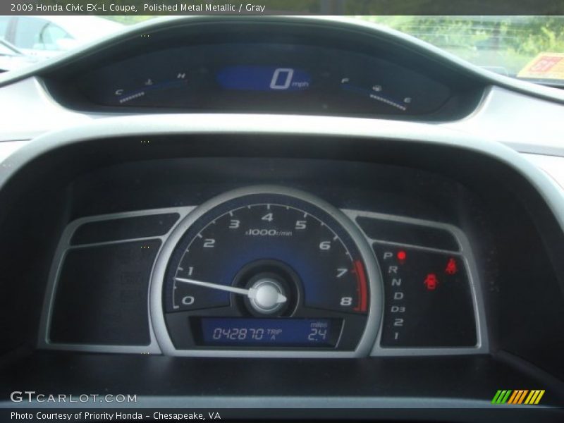 Polished Metal Metallic / Gray 2009 Honda Civic EX-L Coupe