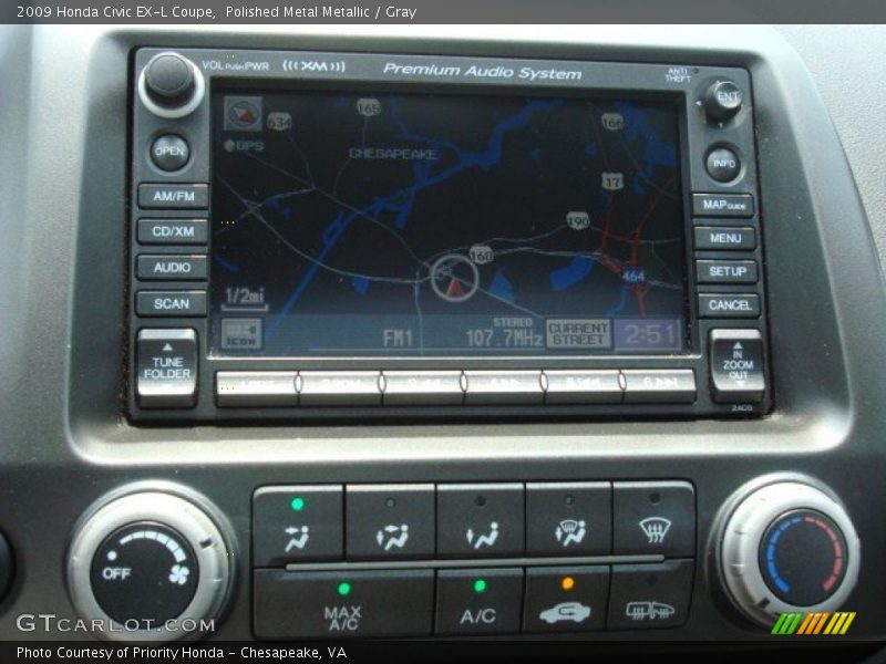 Polished Metal Metallic / Gray 2009 Honda Civic EX-L Coupe