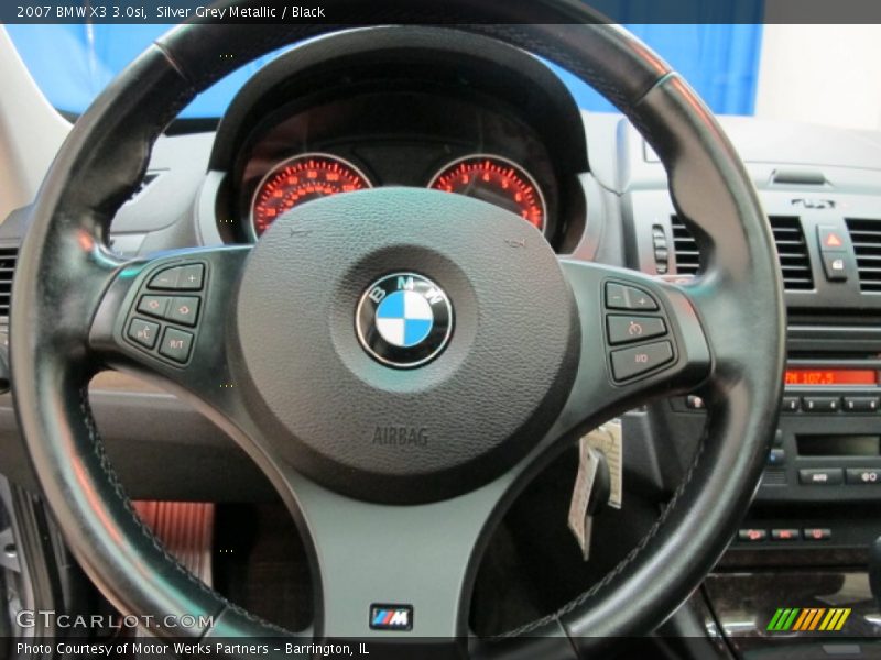 Silver Grey Metallic / Black 2007 BMW X3 3.0si