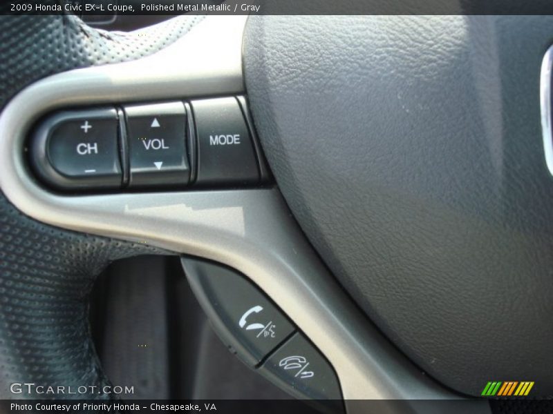 Polished Metal Metallic / Gray 2009 Honda Civic EX-L Coupe