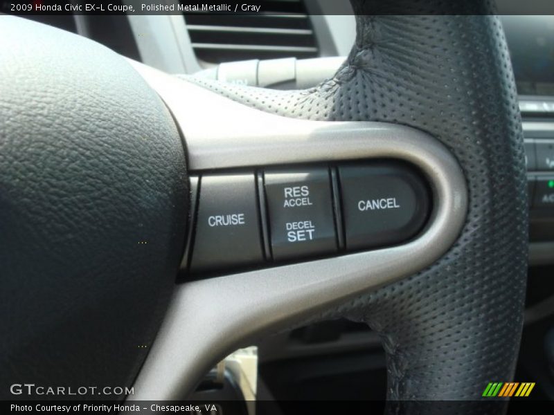 Polished Metal Metallic / Gray 2009 Honda Civic EX-L Coupe