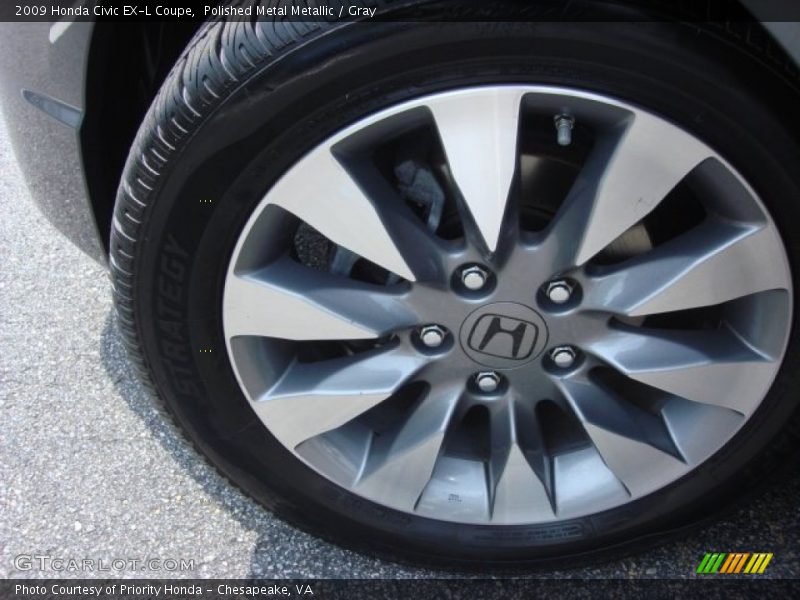 Polished Metal Metallic / Gray 2009 Honda Civic EX-L Coupe