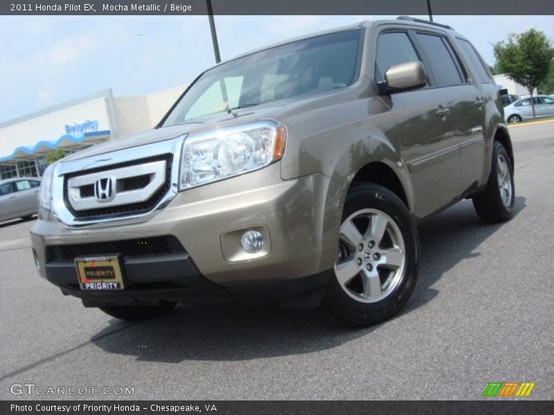 Mocha Metallic / Beige 2011 Honda Pilot EX