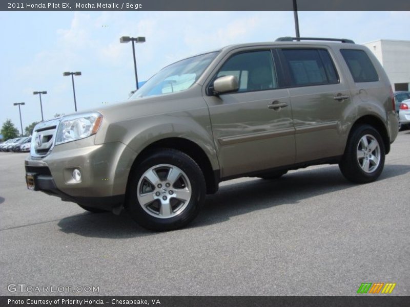 Mocha Metallic / Beige 2011 Honda Pilot EX