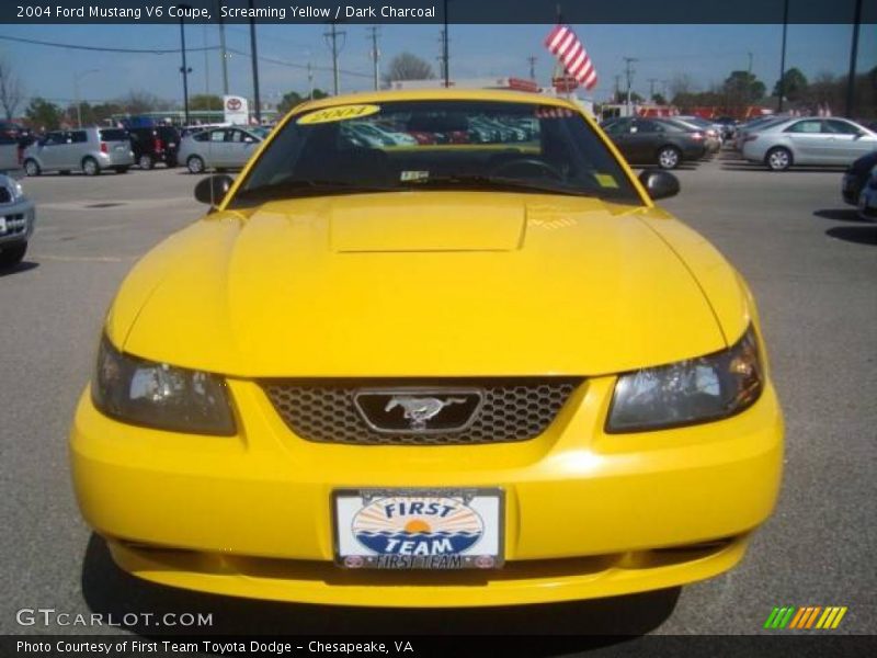 Screaming Yellow / Dark Charcoal 2004 Ford Mustang V6 Coupe
