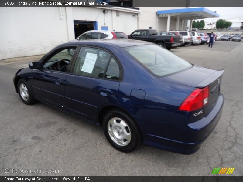 Eternal Blue Pearl / Gray 2005 Honda Civic Hybrid Sedan