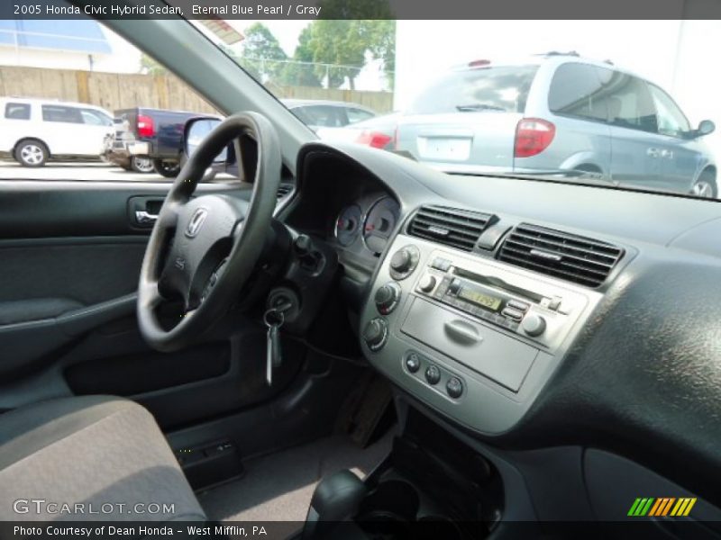 Eternal Blue Pearl / Gray 2005 Honda Civic Hybrid Sedan