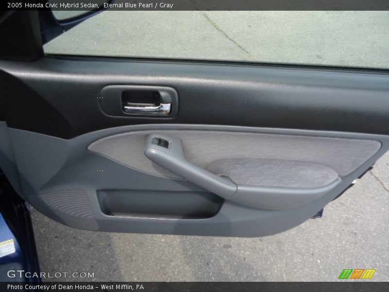 Eternal Blue Pearl / Gray 2005 Honda Civic Hybrid Sedan