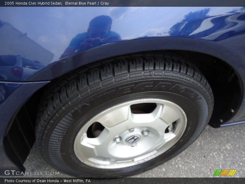 Eternal Blue Pearl / Gray 2005 Honda Civic Hybrid Sedan