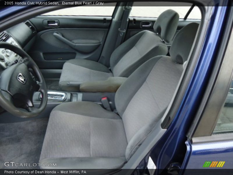 Eternal Blue Pearl / Gray 2005 Honda Civic Hybrid Sedan