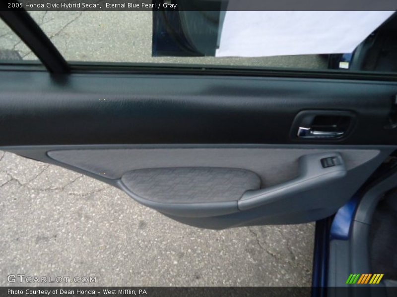 Eternal Blue Pearl / Gray 2005 Honda Civic Hybrid Sedan