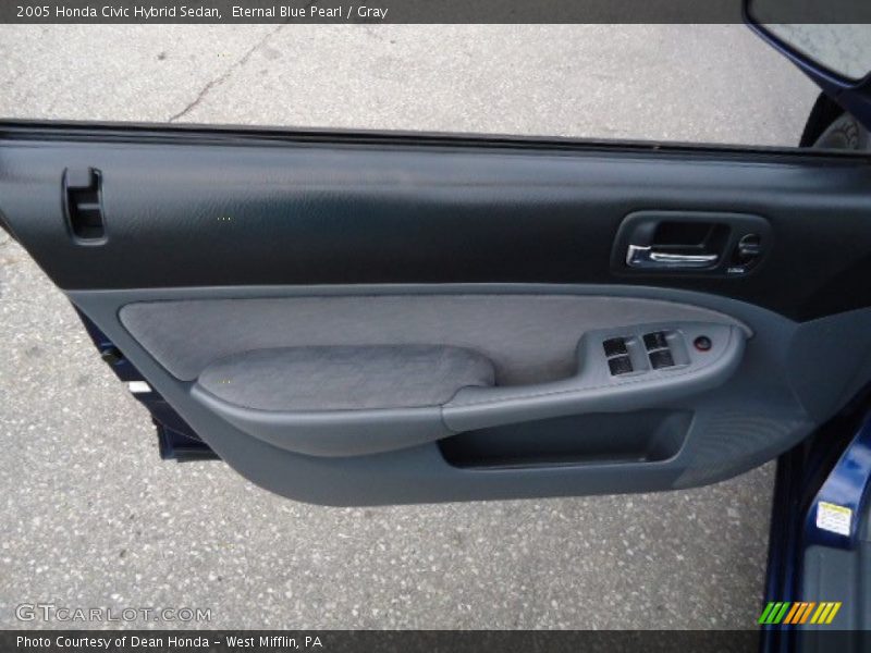 Eternal Blue Pearl / Gray 2005 Honda Civic Hybrid Sedan