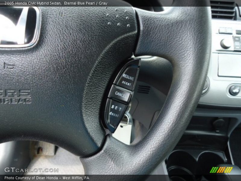 Eternal Blue Pearl / Gray 2005 Honda Civic Hybrid Sedan