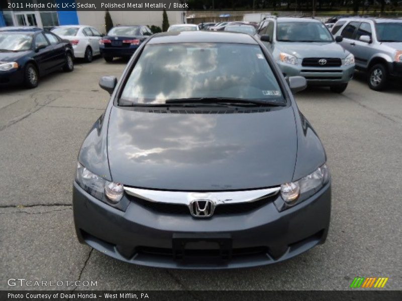 Polished Metal Metallic / Black 2011 Honda Civic LX-S Sedan