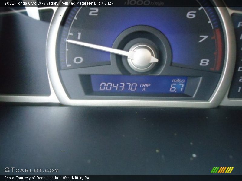 Polished Metal Metallic / Black 2011 Honda Civic LX-S Sedan