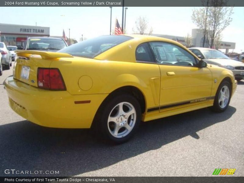 Screaming Yellow / Dark Charcoal 2004 Ford Mustang V6 Coupe