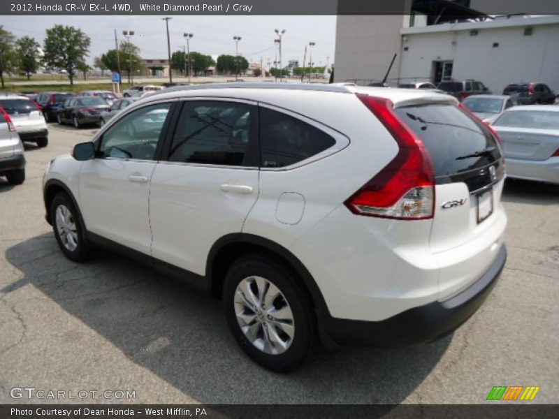 White Diamond Pearl / Gray 2012 Honda CR-V EX-L 4WD