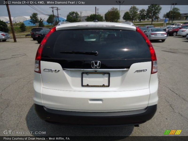 White Diamond Pearl / Gray 2012 Honda CR-V EX-L 4WD