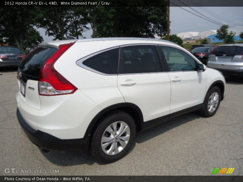 White Diamond Pearl / Gray 2012 Honda CR-V EX-L 4WD