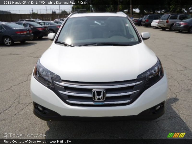 White Diamond Pearl / Gray 2012 Honda CR-V EX-L 4WD