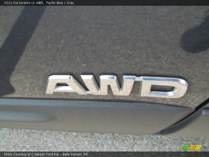 Pacific Blue / Gray 2011 Kia Sorento LX AWD