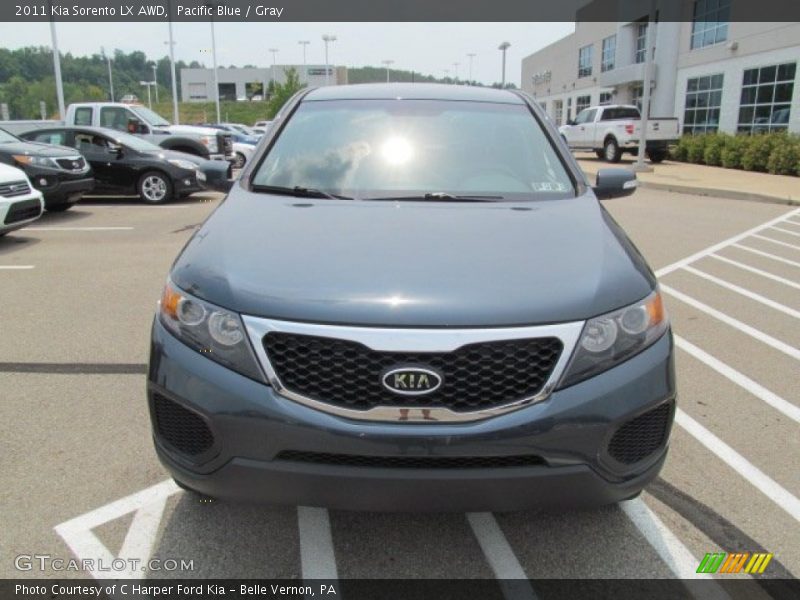 Pacific Blue / Gray 2011 Kia Sorento LX AWD