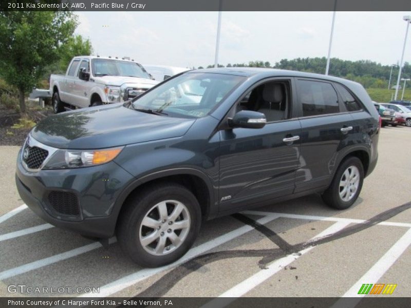 Pacific Blue / Gray 2011 Kia Sorento LX AWD